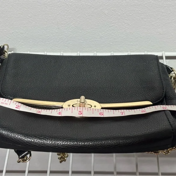 Coach Black and Gold Crossbody Bag with Chain Strap - Picture 6 of 7